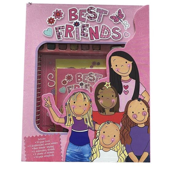 Sandy Creek Best Friends Craft Kit Book Scrapbook Keyring Threads Stickers - Picture 1 of 2